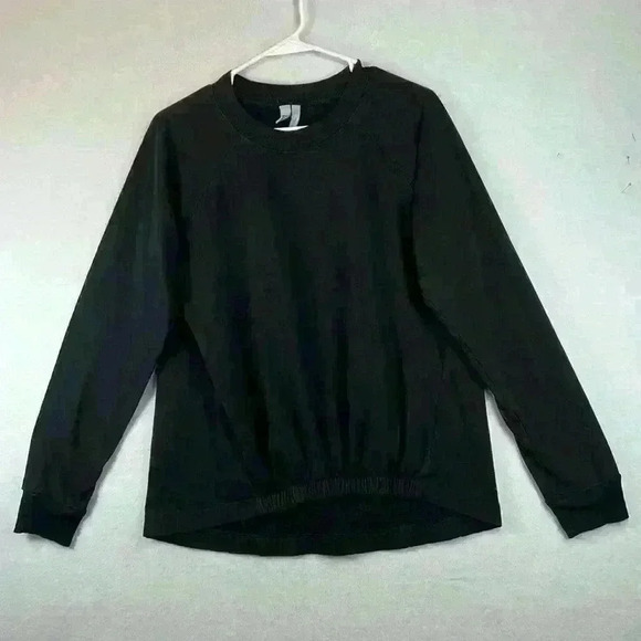 Z by Zella Top Black Women’s Size Medium Long Sleeve Elastic Front Hem - Picture 1 of 7